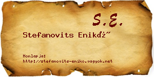 Stefanovits Enikő névjegykártya